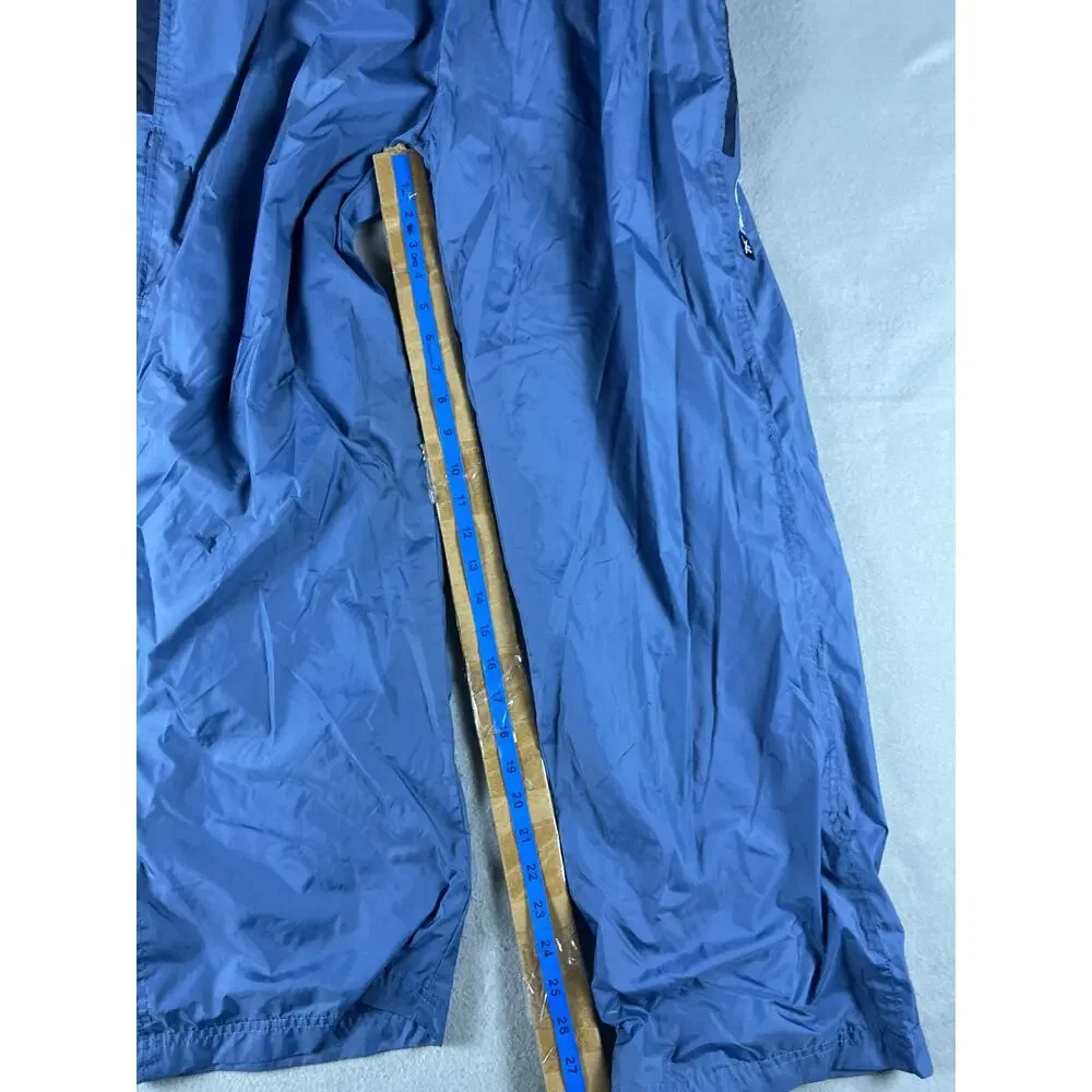Vintage Reebok Track Pants Men L Blue Relaxed Softshell Warm Up Wind Pants Retro